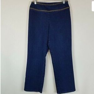 Pendleton Side Zip Jeans  w/Faux Leather Trim